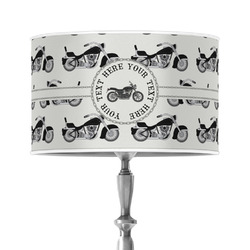 Motorcycle 12" Drum Lamp Shade - Poly-film (Personalized)