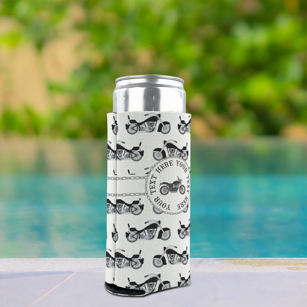 Motorcycle Can Cooler - Tall 12oz - In Context