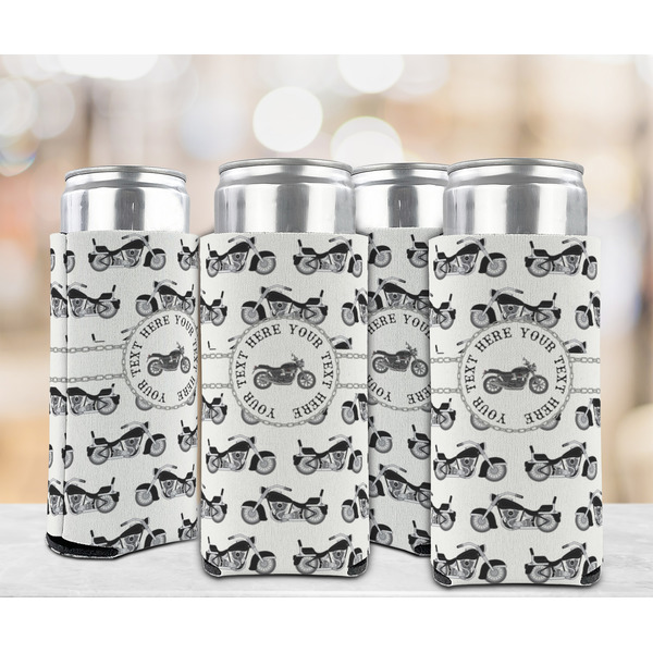 Motorcycle 12oz Tall Can Sleeve - Set of 4 - LIFESTYLE