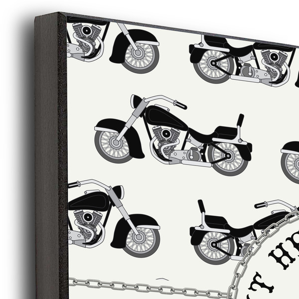 Motorcycle 12x12 Wood Print - Closeup