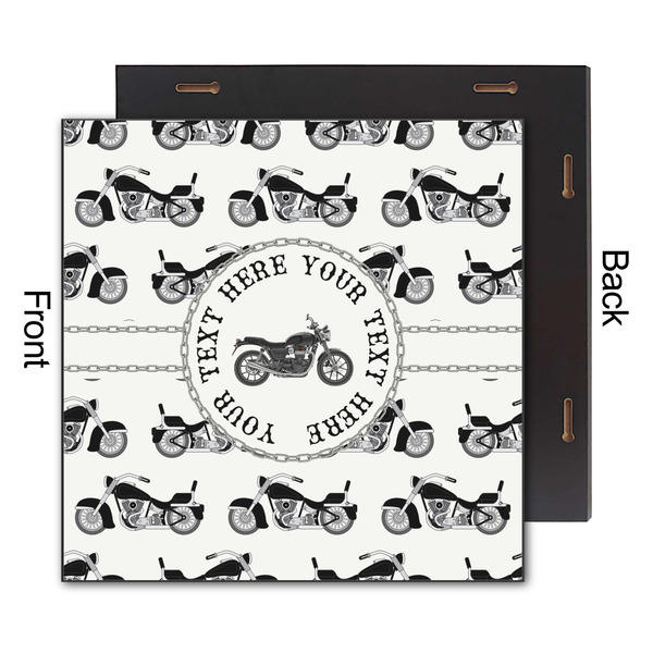 Motorcycle 12x12 Wood Print - Front & Back View