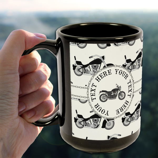 Motorcycle 15oz. Black Mug - LIFESTYLE