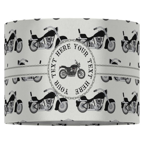 Motorcycle 16" Drum Lampshade - FRONT (Fabric)