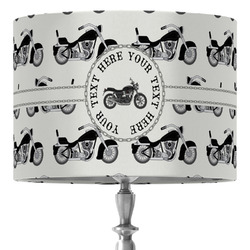 Motorcycle 16" Drum Lamp Shade - Fabric (Personalized)