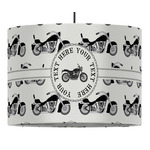 Motorcycle 16" Drum Pendant Lamp - Fabric (Personalized)