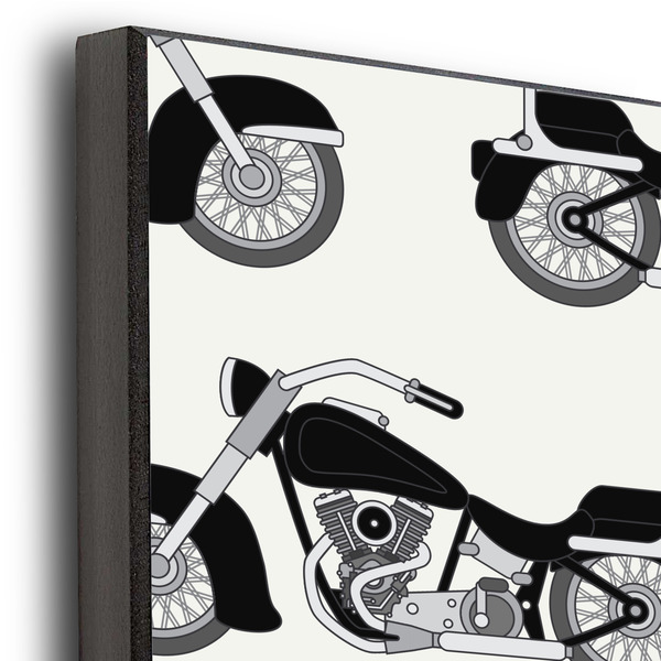 Motorcycle 20x24 Wood Print - Closeup