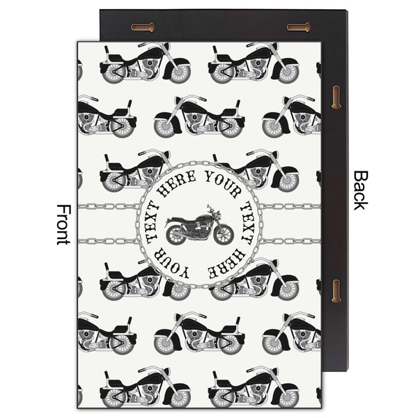 Motorcycle 20x30 Wood Print - Front & Back View