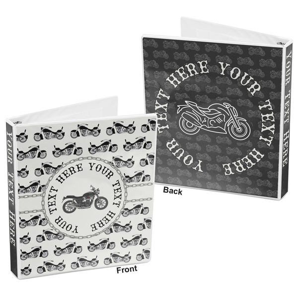 Motorcycle 3-Ring Binder Front and Back