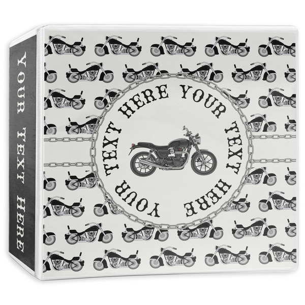 Custom Motorcycle 3-Ring Binder - 3 inch (Personalized)