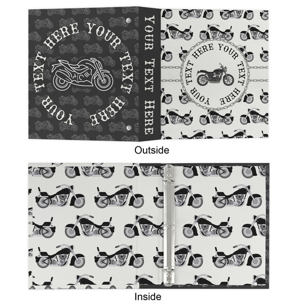 Motorcycle 3 Ring Binders - Full Wrap - 1" - APPROVAL