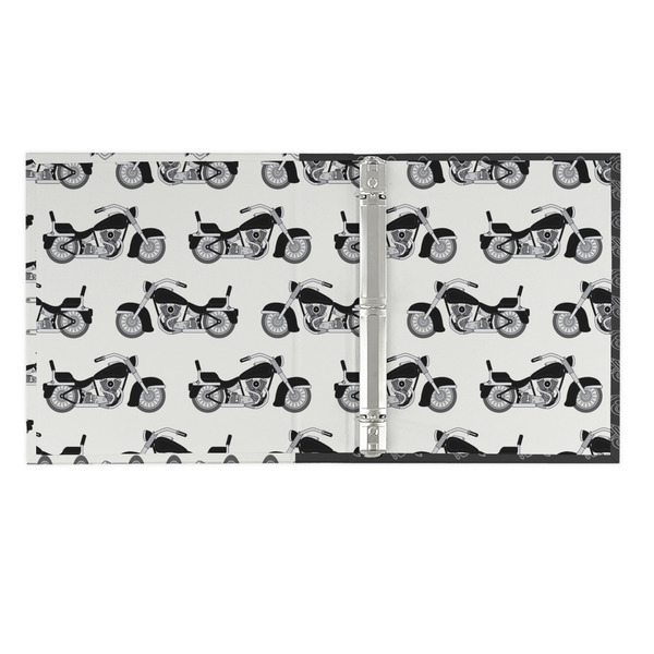 Motorcycle 3 Ring Binders - Full Wrap - 1" - OPEN INSIDE