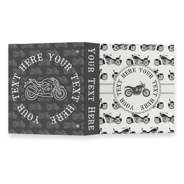 Motorcycle 3 Ring Binders - Full Wrap - 1" - OPEN OUTSIDE