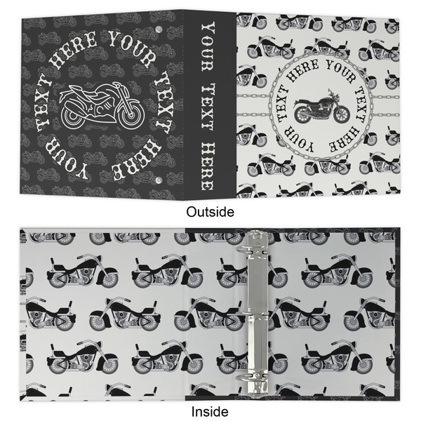 Motorcycle 3 Ring Binders - Full Wrap - 2" - APPROVAL