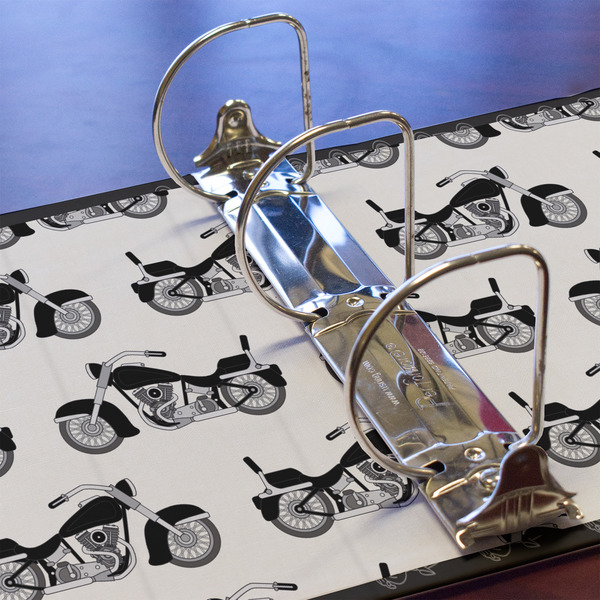 Motorcycle 3 Ring Binders - Full Wrap - 3" - DETAIL