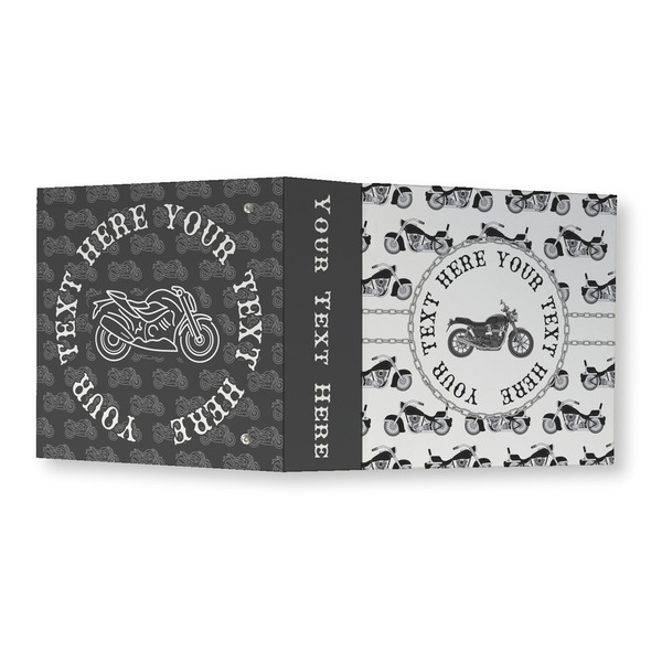 Motorcycle 3 Ring Binders - Full Wrap - 3" - OPEN OUTSIDE