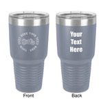 Motorcycle 30 oz Stainless Steel Tumbler - Grey - Double-Sided (Personalized)