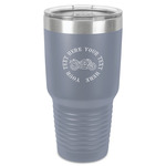 Motorcycle 30 oz Stainless Steel Tumbler - Grey - Single-Sided (Personalized)