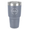 Motorcycle 30 oz Stainless Steel Ringneck Tumbler - Grey - Front