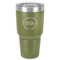 Motorcycle 30 oz Stainless Steel Ringneck Tumbler - Olive - Front