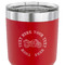 Motorcycle 30 oz Stainless Steel Ringneck Tumbler - Red - CLOSE UP