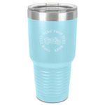 Motorcycle 30 oz Stainless Steel Tumbler - Teal - Single-Sided (Personalized)
