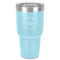 Motorcycle 30 oz Stainless Steel Ringneck Tumbler - Teal - Front