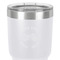 Motorcycle 30 oz Stainless Steel Ringneck Tumbler - White - Close Up