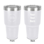 Motorcycle 30 oz Stainless Steel Tumbler - White - Double-Sided (Personalized)