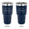 Motorcycle 30 oz Stainless Steel Ringneck Tumblers - Navy - Double Sided - APPROVAL