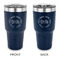 Motorcycle 30 oz Stainless Steel Tumbler - Navy - Double Sided (Personalized)