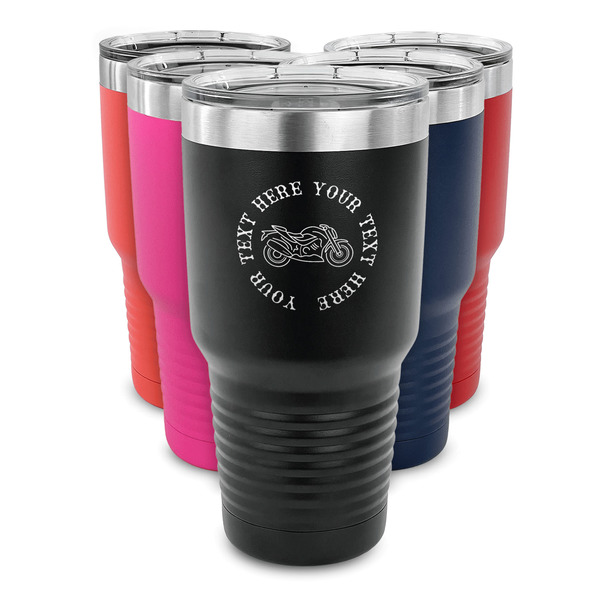 Motorcycle 30 oz Stainless Steel Ringneck Tumblers - Parent/Main