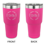 Motorcycle 30 oz Stainless Steel Tumbler - Pink - Double Sided (Personalized)