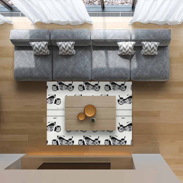 Motorcycle 5'x7' Indoor Area Rugs - IN CONTEXT