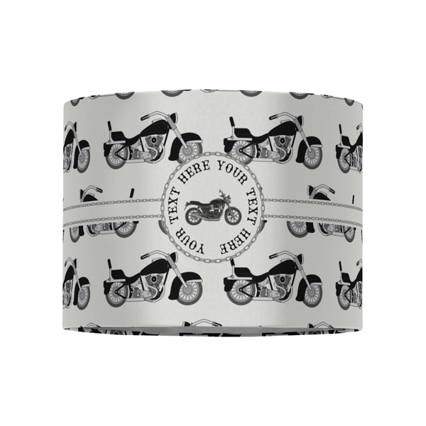 Motorcycle 8" Drum Lampshade - FRONT (Fabric)