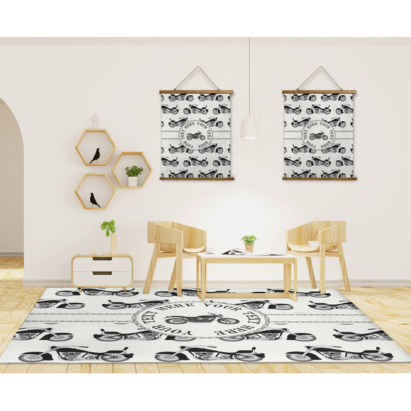 Motorcycle 8'x10' Indoor Area Rugs - IN CONTEXT