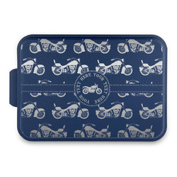 Motorcycle Aluminum Baking Pan with Navy Lid (Personalized)