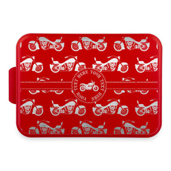 Motorcycle Aluminum Baking Pan with Red Lid (Personalized)