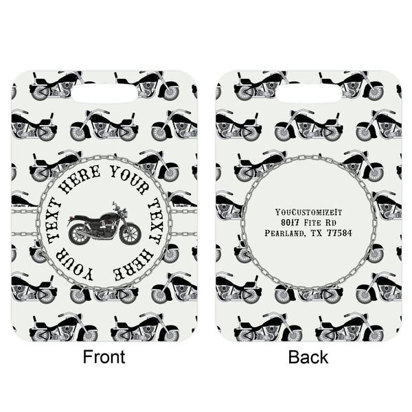 Motorcycle Aluminum Luggage Tag (Front + Back)