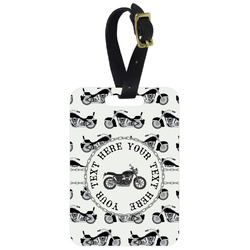 Motorcycle Metal Luggage Tag w/ Name or Text