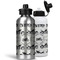 Motorcycle Aluminum Water Bottles - MAIN (white &silver)