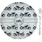 Motorcycle 8" Glass Appetizer / Dessert Plates - Single or Set (Personalized)