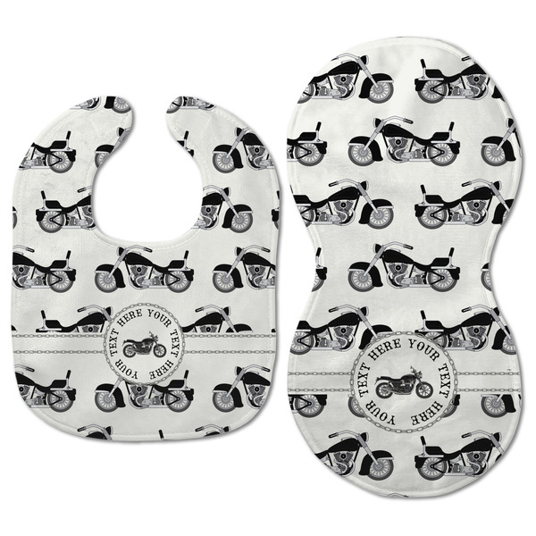 Motorcycle Baby Bib & Burp Set - Approval (new bib & burp)