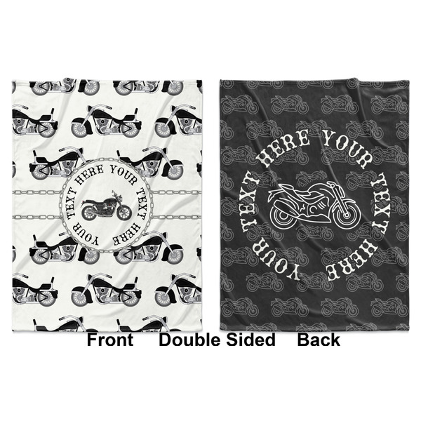 Motorcycle Baby Blanket (Double Sided - Printed Front and Back)