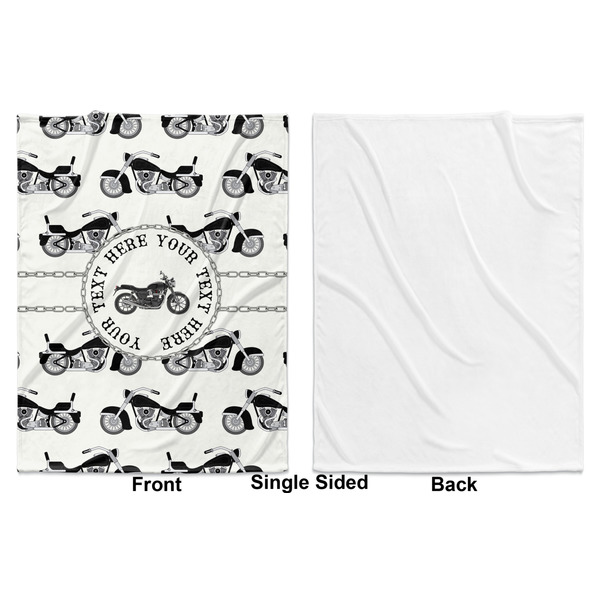 Motorcycle Baby Blanket (Single Sided - Printed Front, White Back)