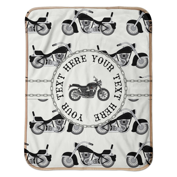 Motorcycle Baby Sherpa Blanket - Flat