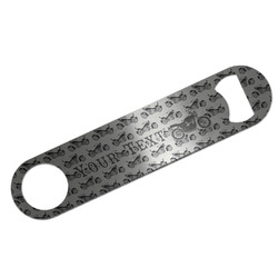 Motorcycle Bar Bottle Opener - Silver w/ Name or Text