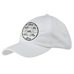 Motorcycle Baseball Cap - White (Personalized)