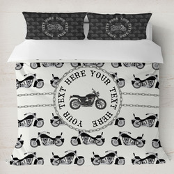 Motorcycle Duvet Cover Set - King (Personalized)