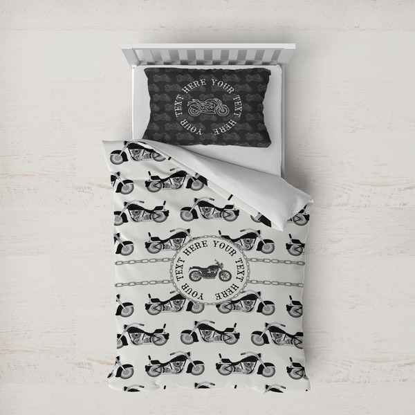 Custom Motorcycle Duvet Cover Set - Twin XL (Personalized)