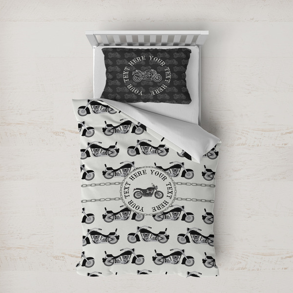 Custom Motorcycle Duvet Cover Set - Twin XL (Personalized)